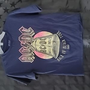 AC/DC Hells Bells Tee Shirt Back In Black Tour 1980 Size Large